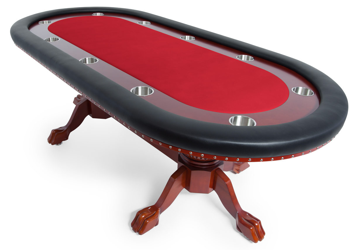 BBO Rockwell Poker Table with Red Felt