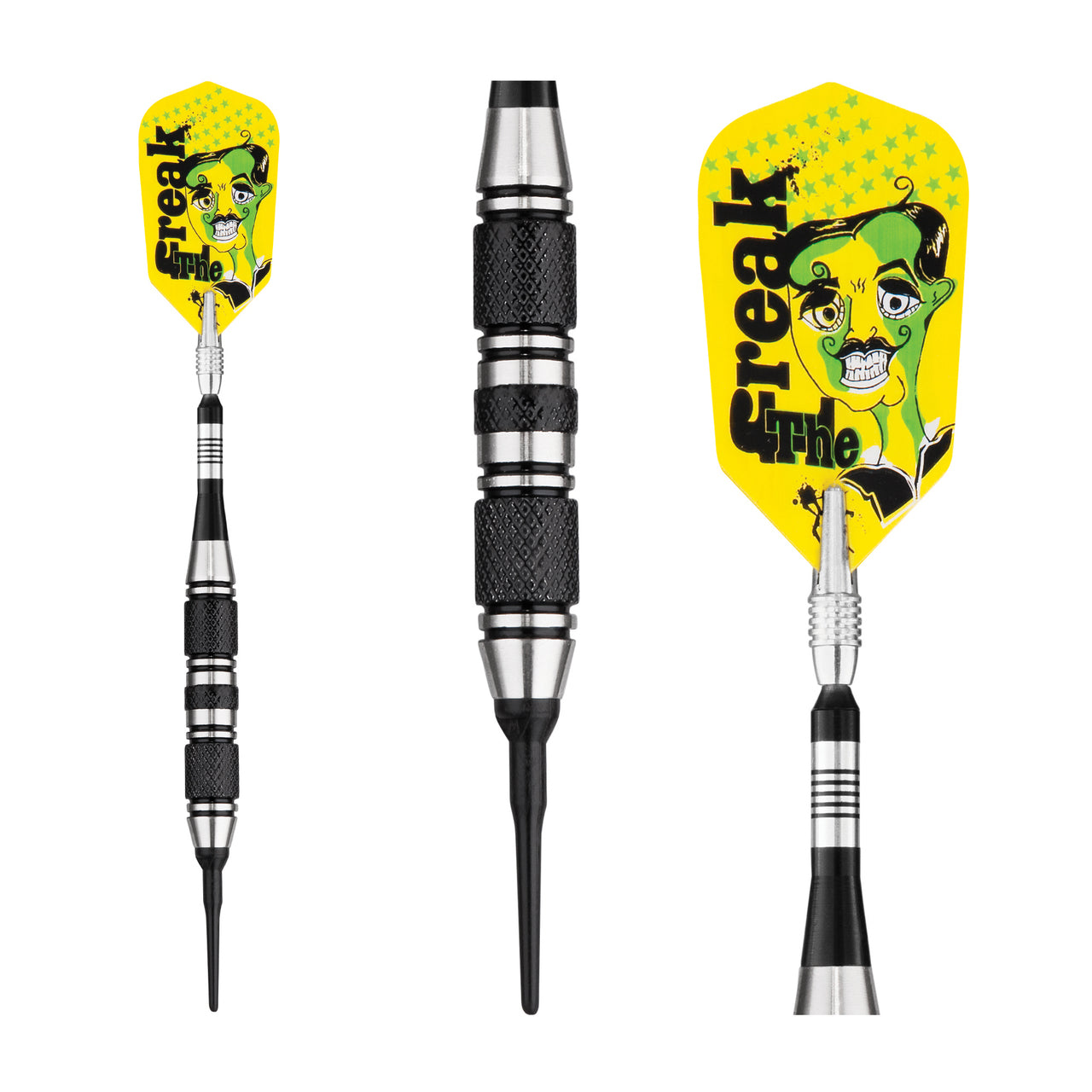 THE FREAK SOFT TIP DARTS 3 KNURLED RINGS BARREL 16 GRAM - VIPER GLD Products