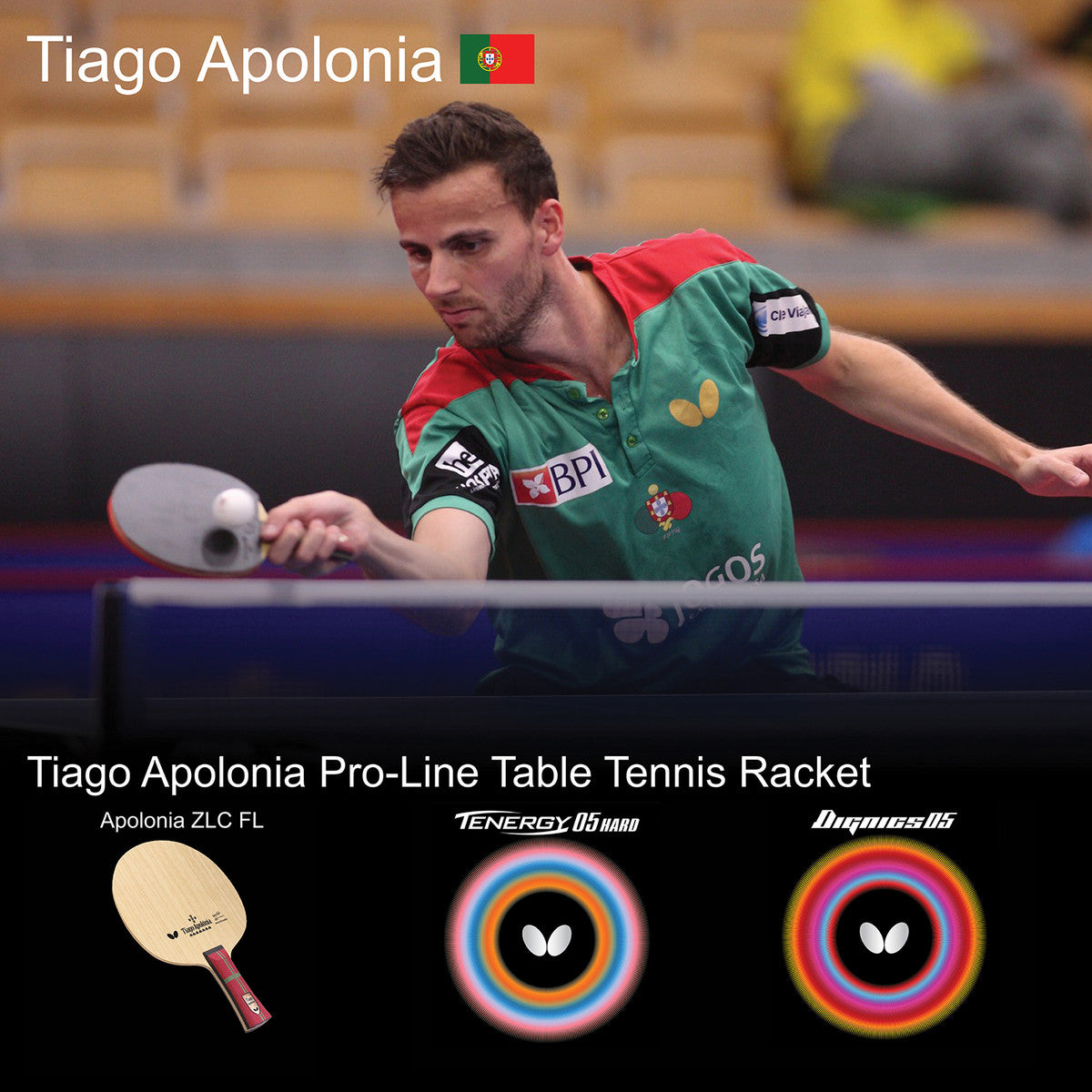 Butterfly Tiago Apolonia Pro-Line Table Tennis Racket Butterfly