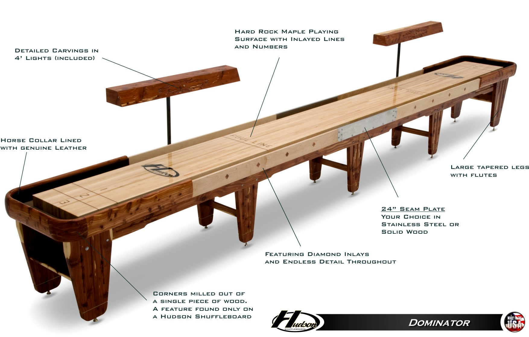 Hudson Dominator Shuffleboard Table Hudson Shuffleboards