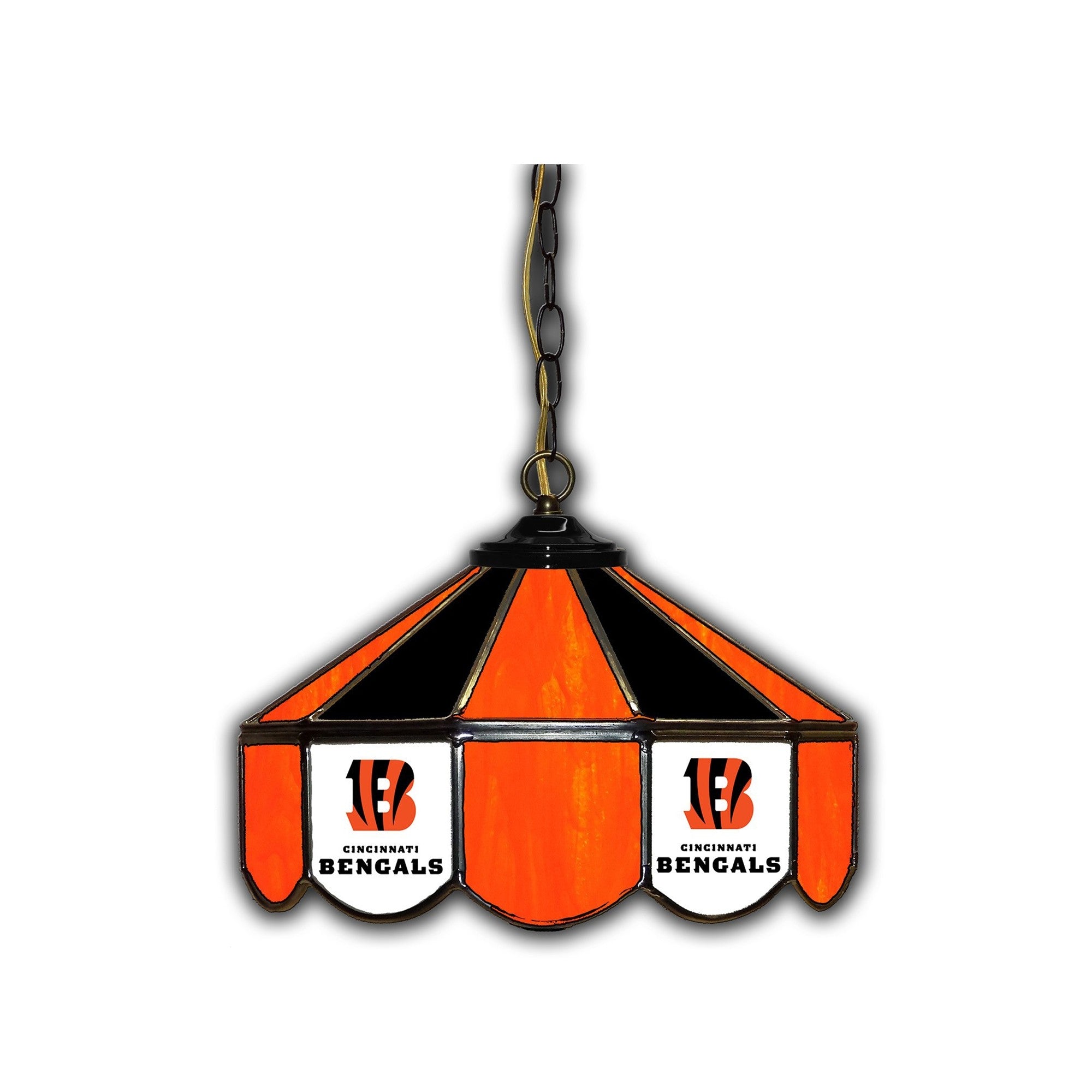 CINCINNATI BENGALS 14-IN. STAINED GLASS PUB LIGHT Imperial